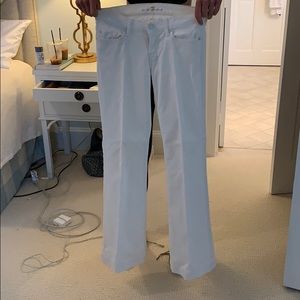 Seven bootcut white jeans